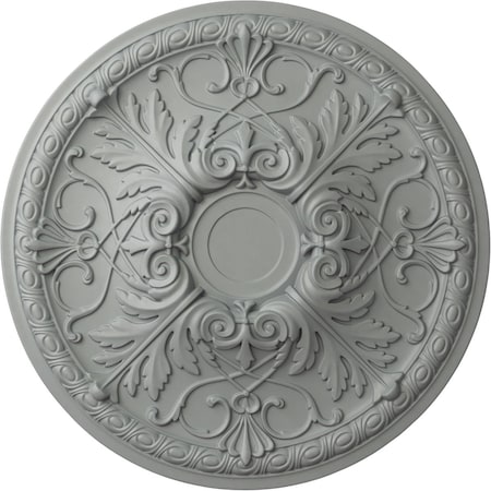 Ekena Millwork Tristan Ceiling Medallion (Fits Canopies up to 5 1/2"), 26"OD x 3"P, Primed White CM26TN